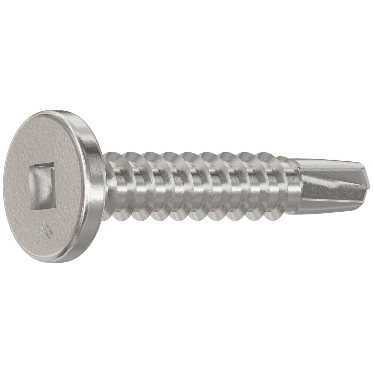 Simpson #10 x 1" Self-Drilling Pancake-Head Screw, 410 Stainless Steel