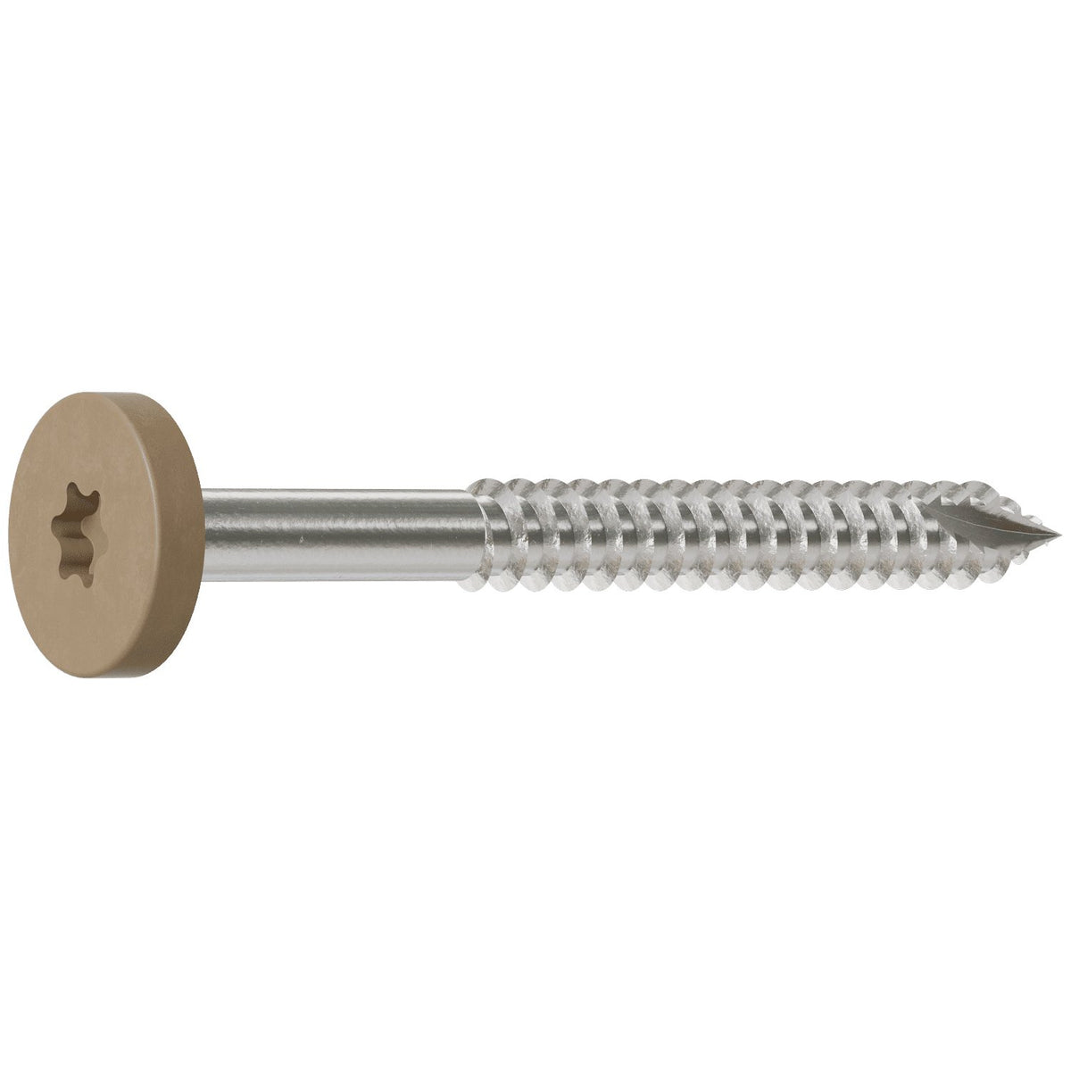 #8 x 1 3/4 Tan Composite Fascia Screws, Stainless Steel