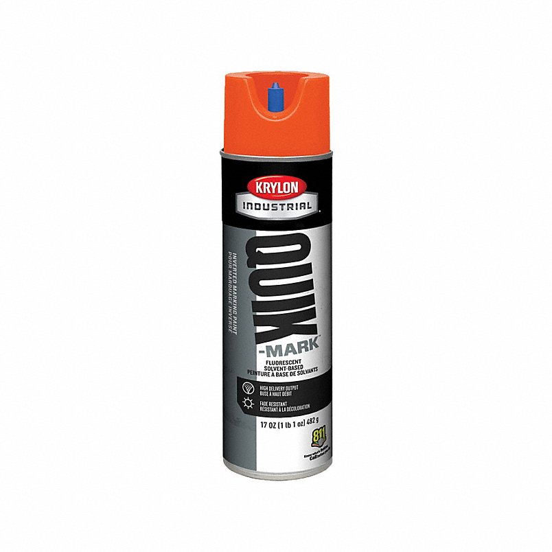 Solvent-Based Inverted Paint, Flat, Fluorescent Red/Orange