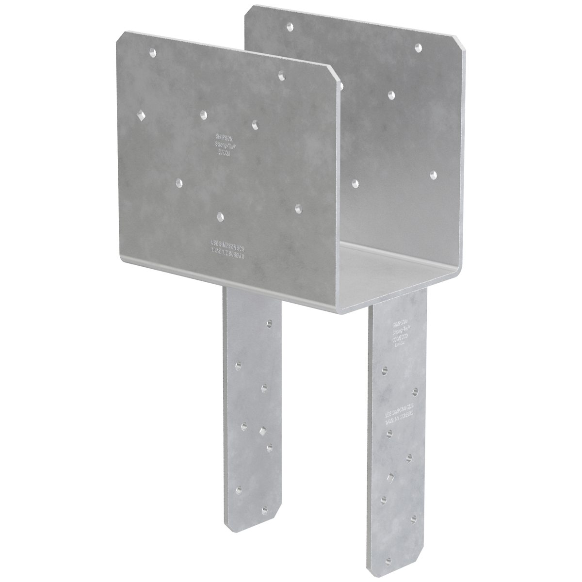 Simpson ECCQ66-SDS2.5HDG End Column Cap, Hot Dip Galvanized w/SDS Screws for 6x Beam, 6x Post