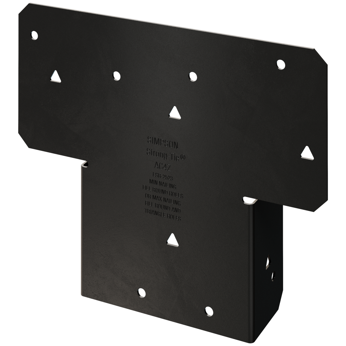 Simpson 4X Adjustable Post Cap ZMAX Black Powder-Coated AC4PC