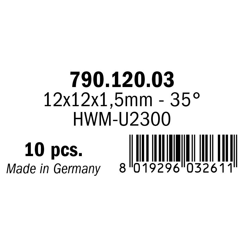 CMT 790.120.03 Solid Carbide Insert Knives 12x12x1.5mm 10Pk