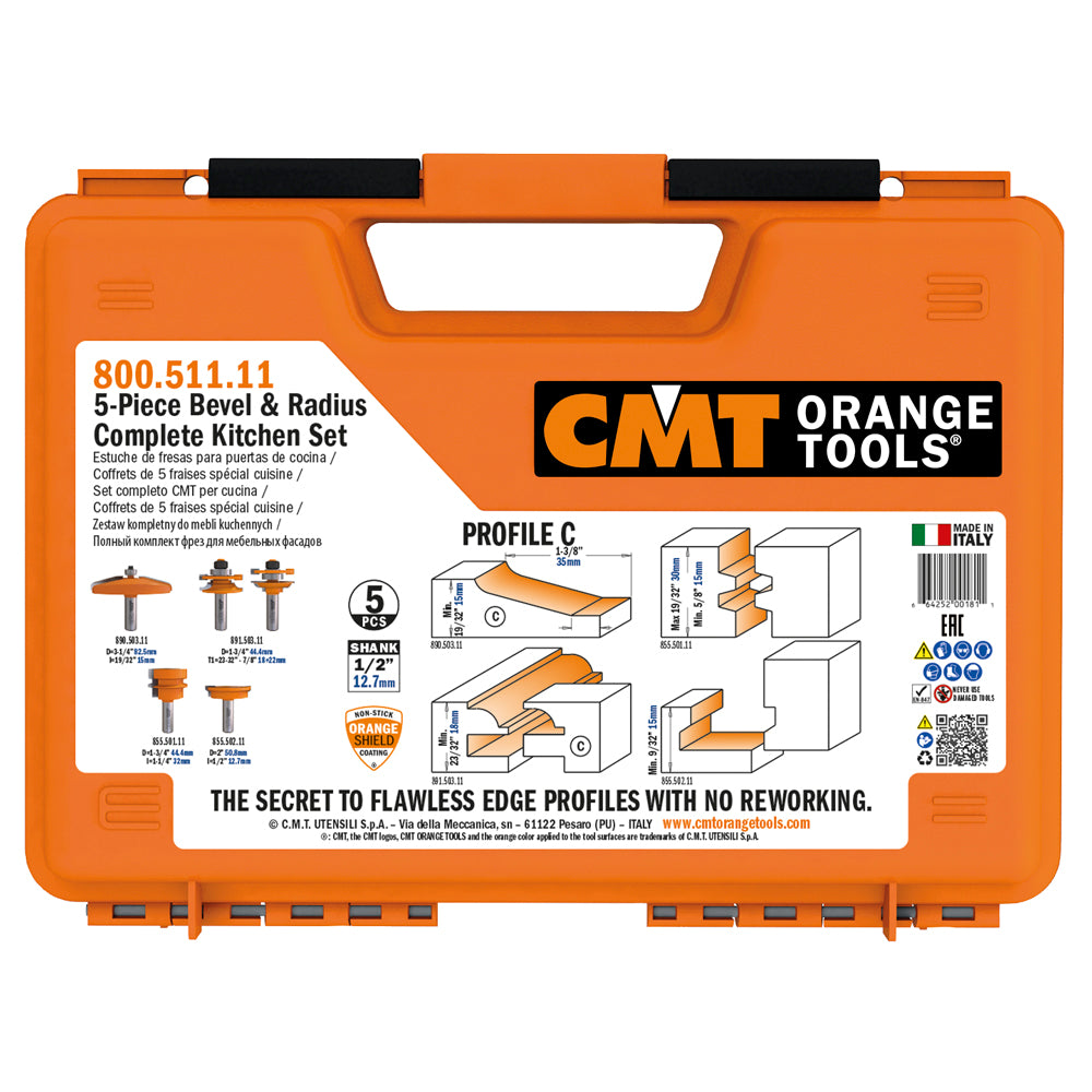 CMT 800.511.11 5-Piece Complete Kitchen Set Shank: 1/2"