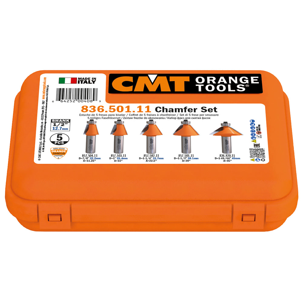 CMT 836.501.11 Chamfer Set Shank: 1/2" (5-Pc)