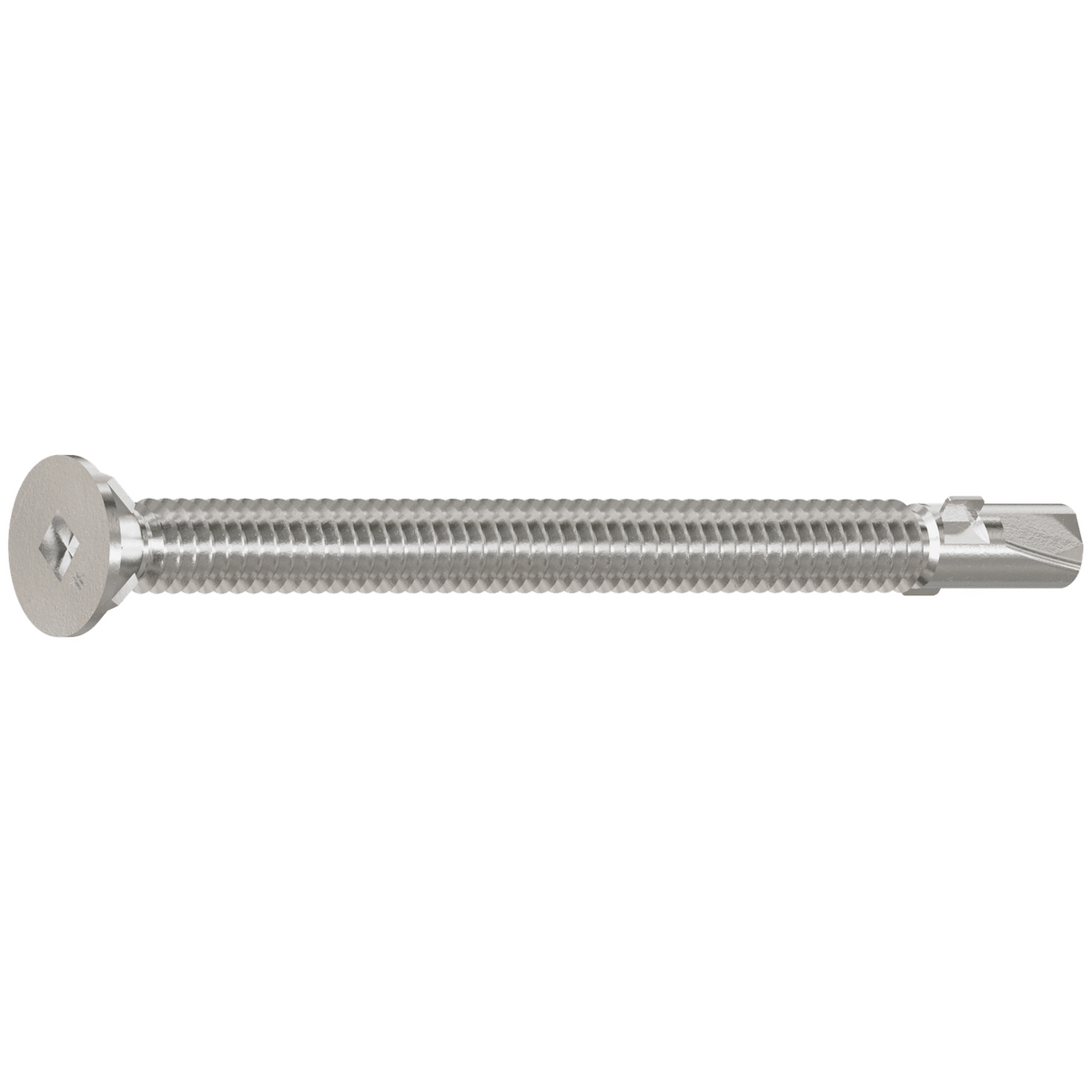 Simpson #14 x 3-1/4" Self-Drilling Flat-Head Screw with Wing, 410 Stainless Steel