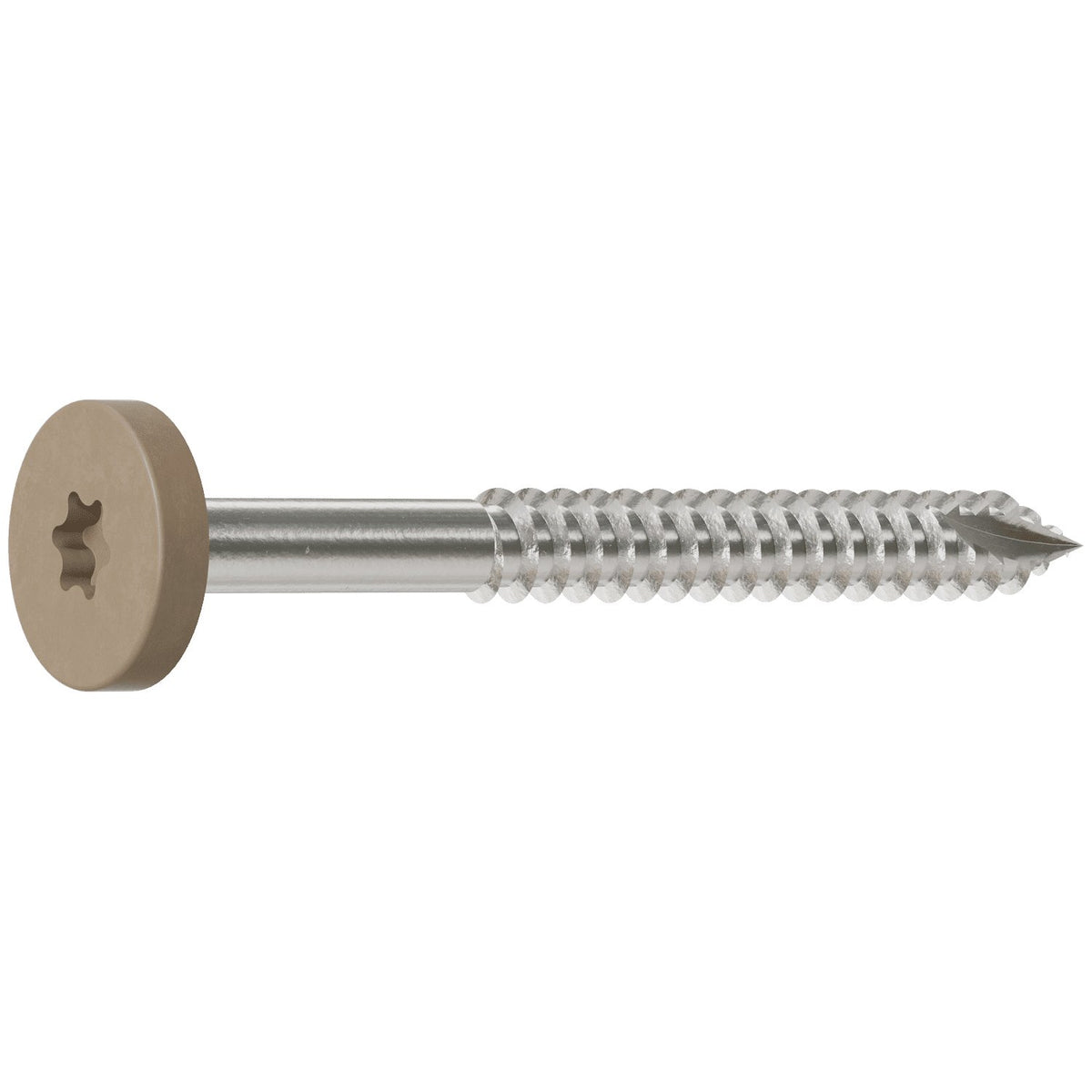 #8 x 1 3/4 Tan 02 Composite Fascia Screws, Stainless Steel
