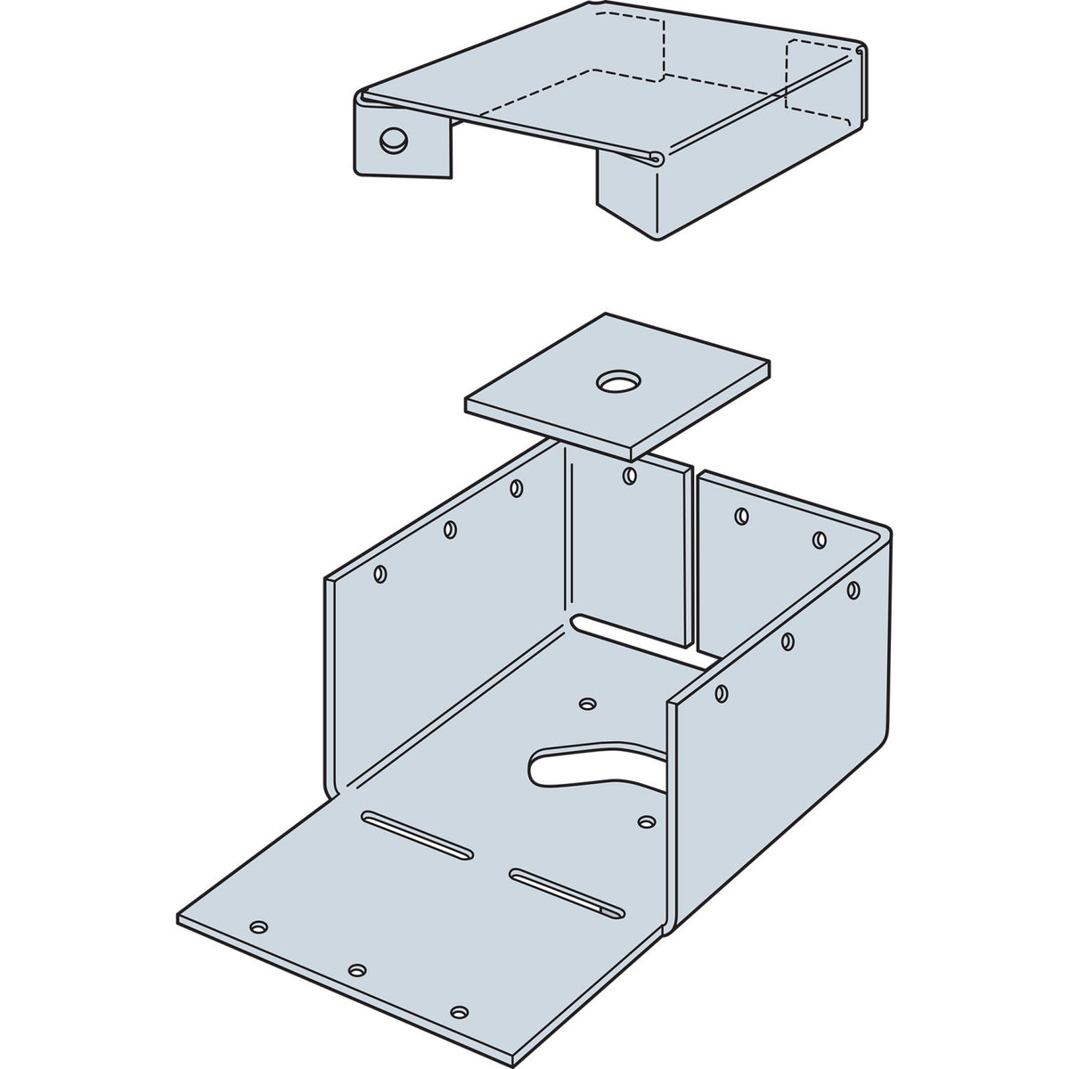 Simpson 6 x 6 Adjustable Post Base with Wind Uplift, ZMAX ABW66Z