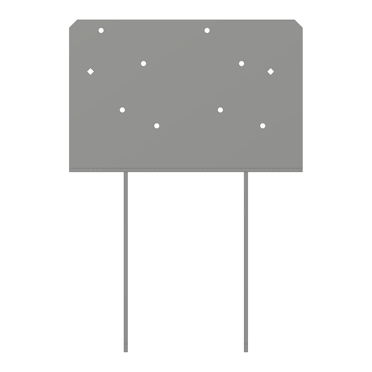 Simpson CCQ4.62-5.50HDG HDG Column Cap Triple 2x Beam 6x Post 7-Ga Steel w/SDS Screws