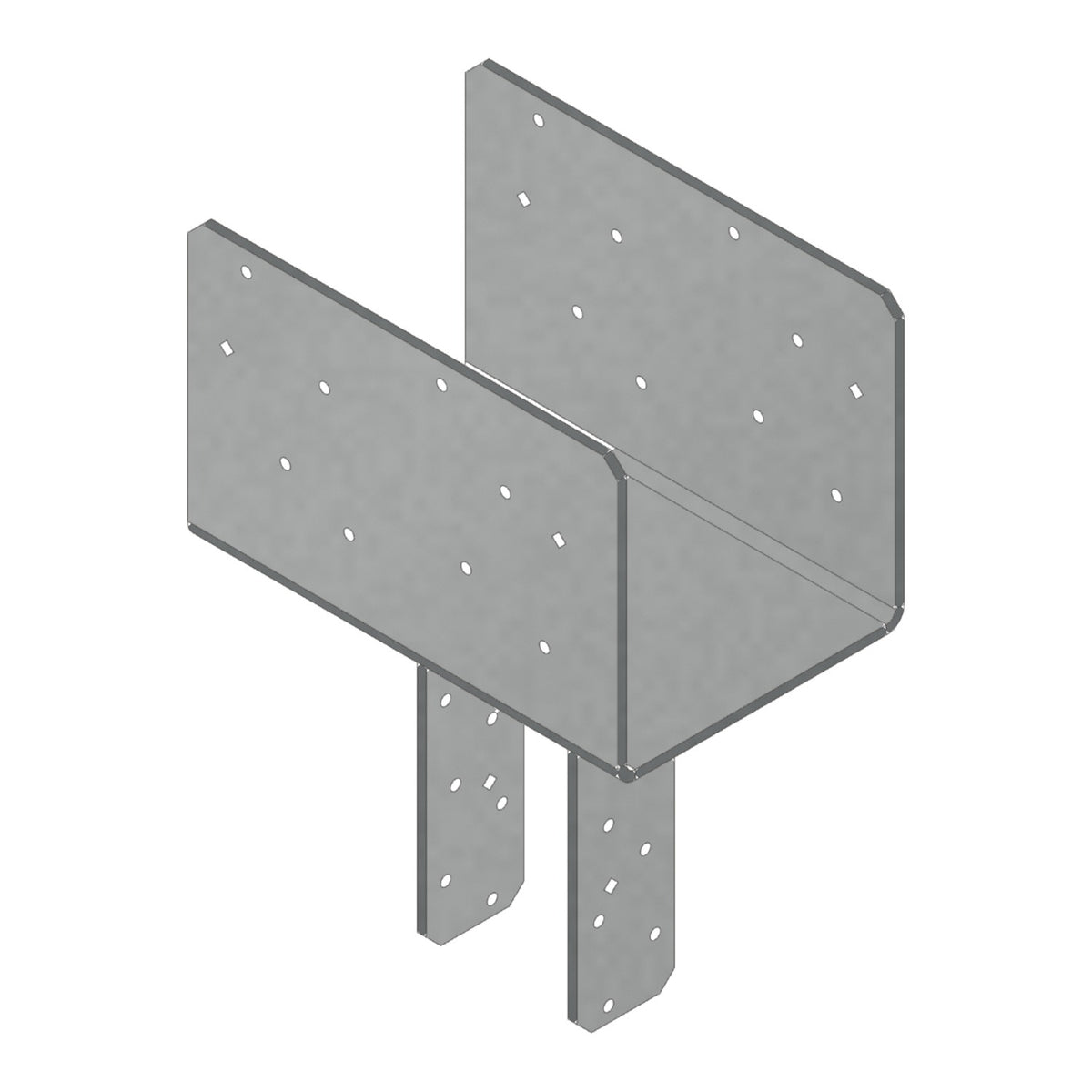 Simpson CCQ74SDS2.5 Column Cap for 6-3/4 in Beam and 4x Post 3-Ga Steel w/SDS Screws