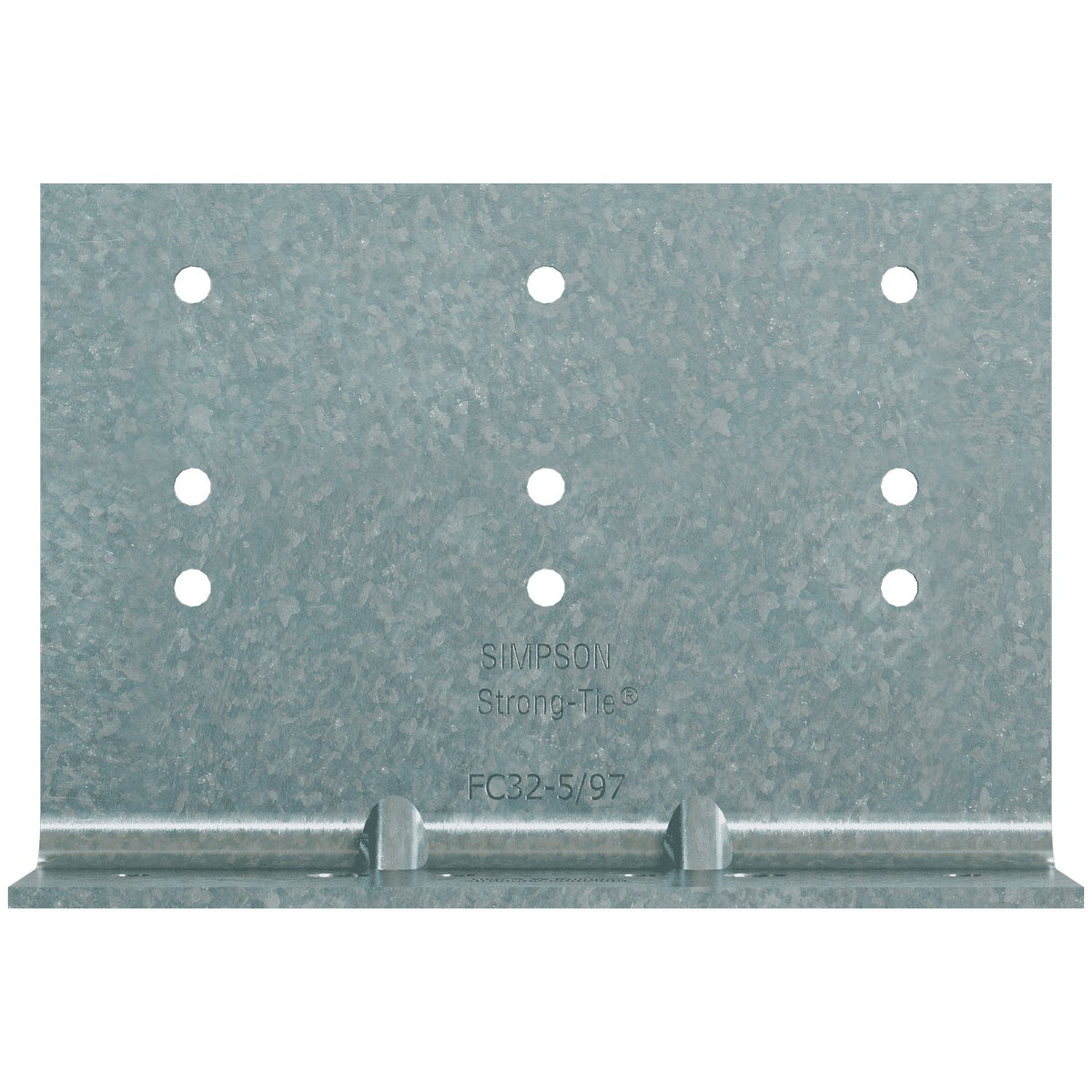 Simpson FC32-5/97-R25 Fixed-Clip Bypass Framing Connector 2x3.5x5 in 12-Ga G90 Galvanized 25-Pack