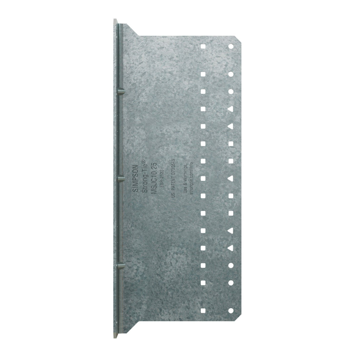 Simpson MSJC10.25-R15 CFS Steel-Joist Connector 2x4-1/2x10-1/4 in 12-Ga Galvanized G90 15-Pack