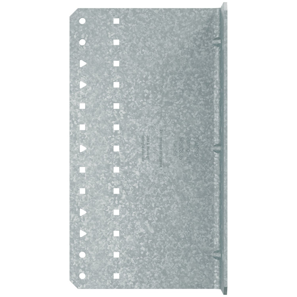 Simpson MSJC8.25-R15 CFS Steel-Joist Connector 2x4-1/2x8-1/4 in 12-Ga Galvanized G90 15-Pack