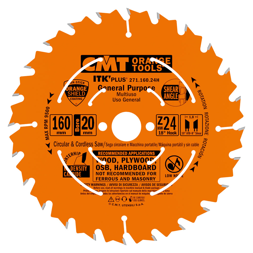 CMT-271.160.24H Fast Framing Saw Blade 160 x 20mm T=24