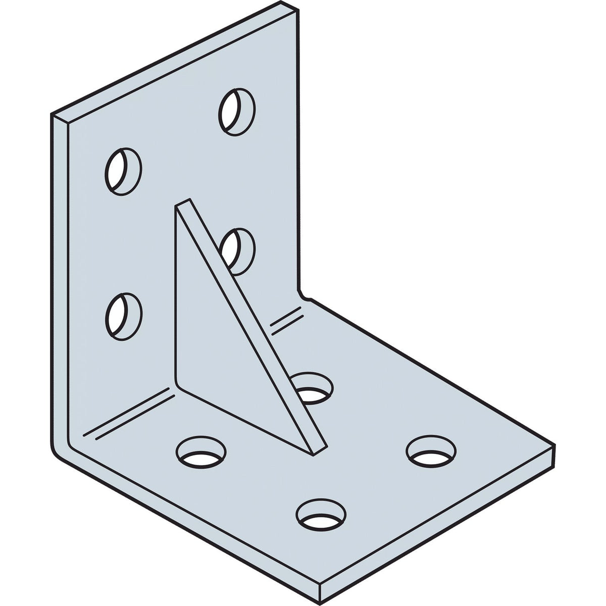 Simpson HL55G 5x5 Heavy L-Shaped Angle w/Gusset G90 Galvanized