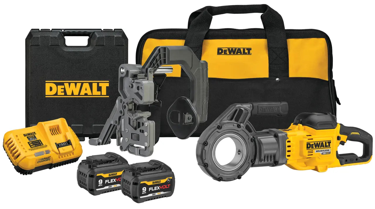 DeWALT FLEXVOLT 60V MAX Cordless 1/2 in. - 2 in. Pipe Threader Kit with (2) 9.0Ah Batteries