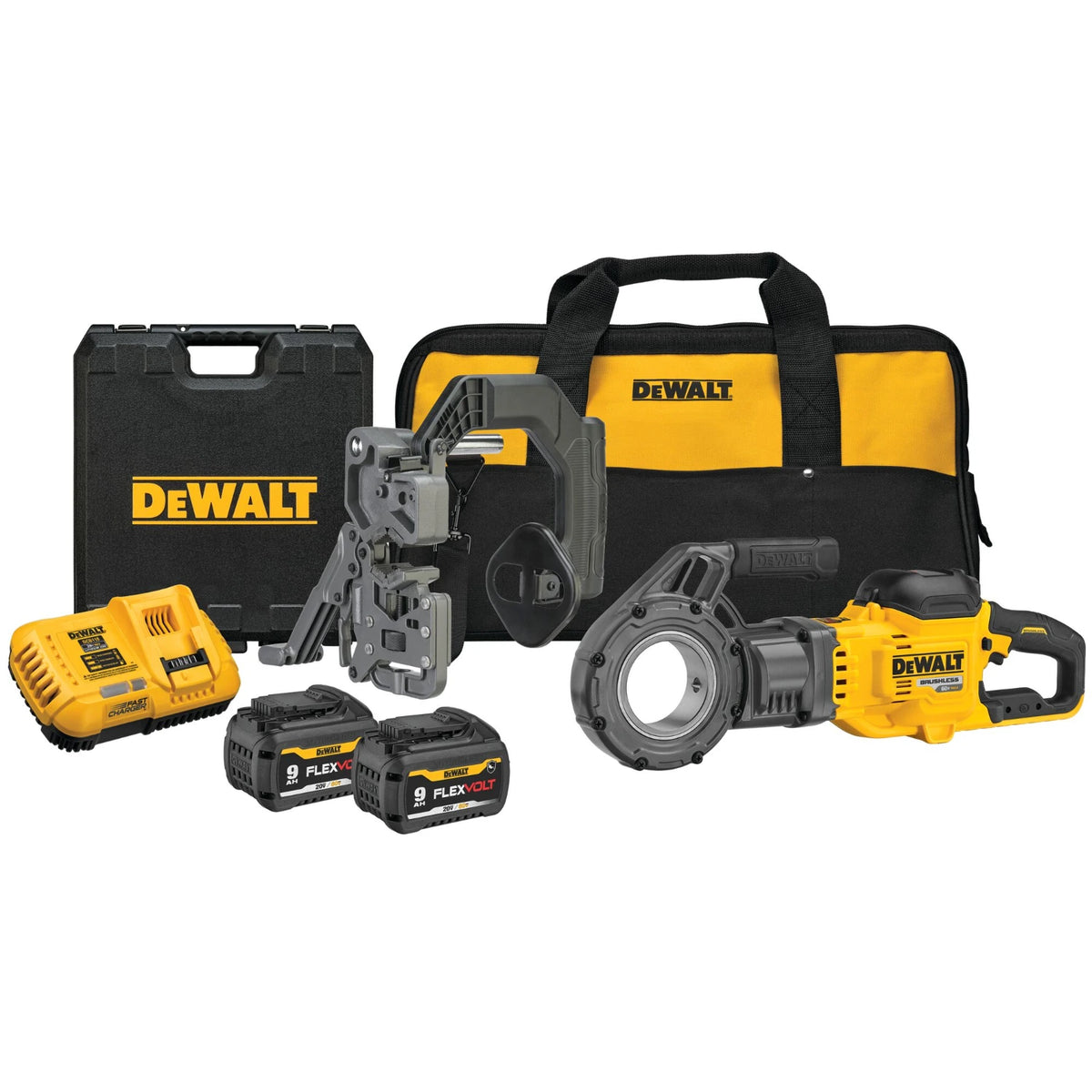 DeWALT FLEXVOLT 60V MAX Cordless 1/2 in. - 2 in. Pipe Threader Kit with (2) 9.0Ah Batteries