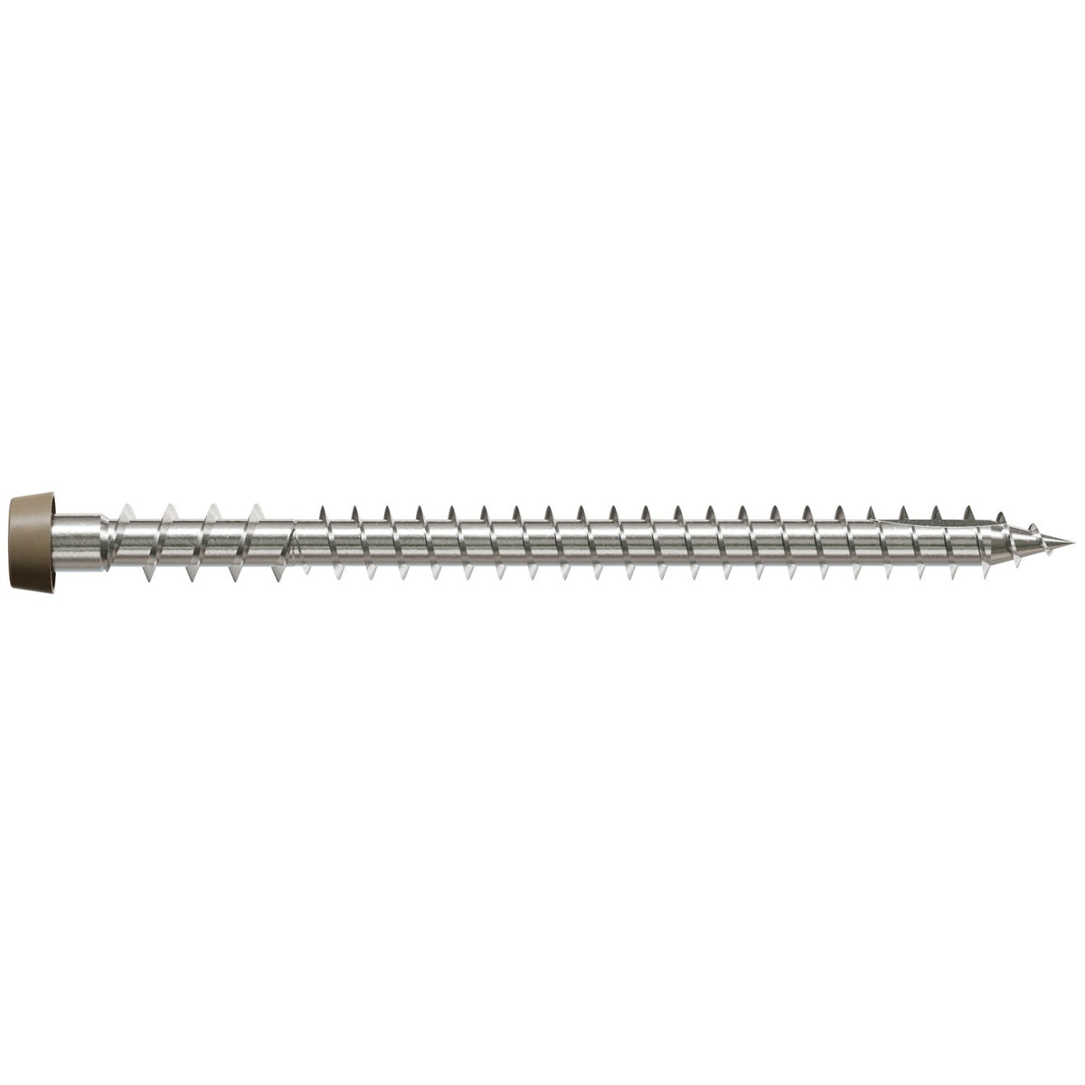 Simpson #10 x 2-3/4" Brown 05, Deck-Drive DCU Composite Screw, 316 Stainless Steel