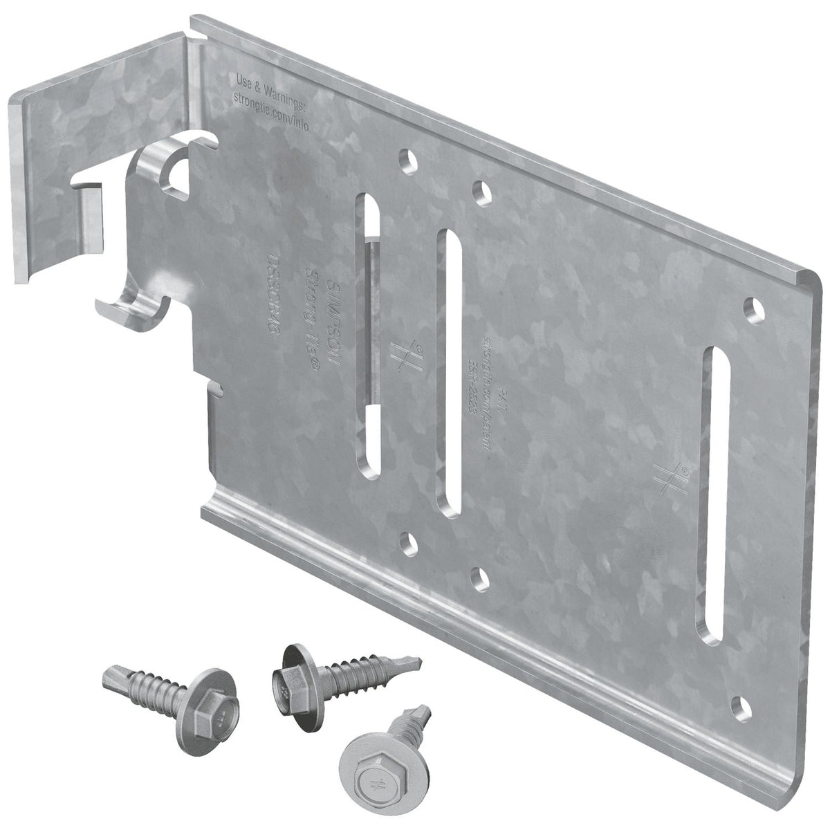 Simpson DSSCB46-KT25 4x6 Bypass Framing Drift Strut Connector G90 Galv w/Shouldered Screws 25-Pk