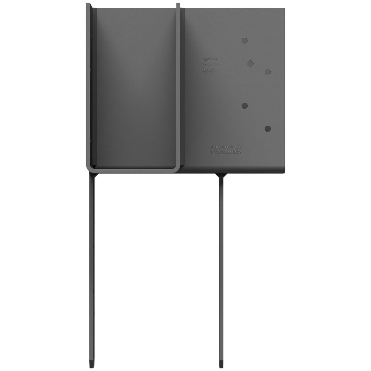 Simpson ECCLLQ464HDG L-Shape End Column Cap 4x Beam 6x Post Skewed Left HDG 7-Ga Steel w/SDS Screws
