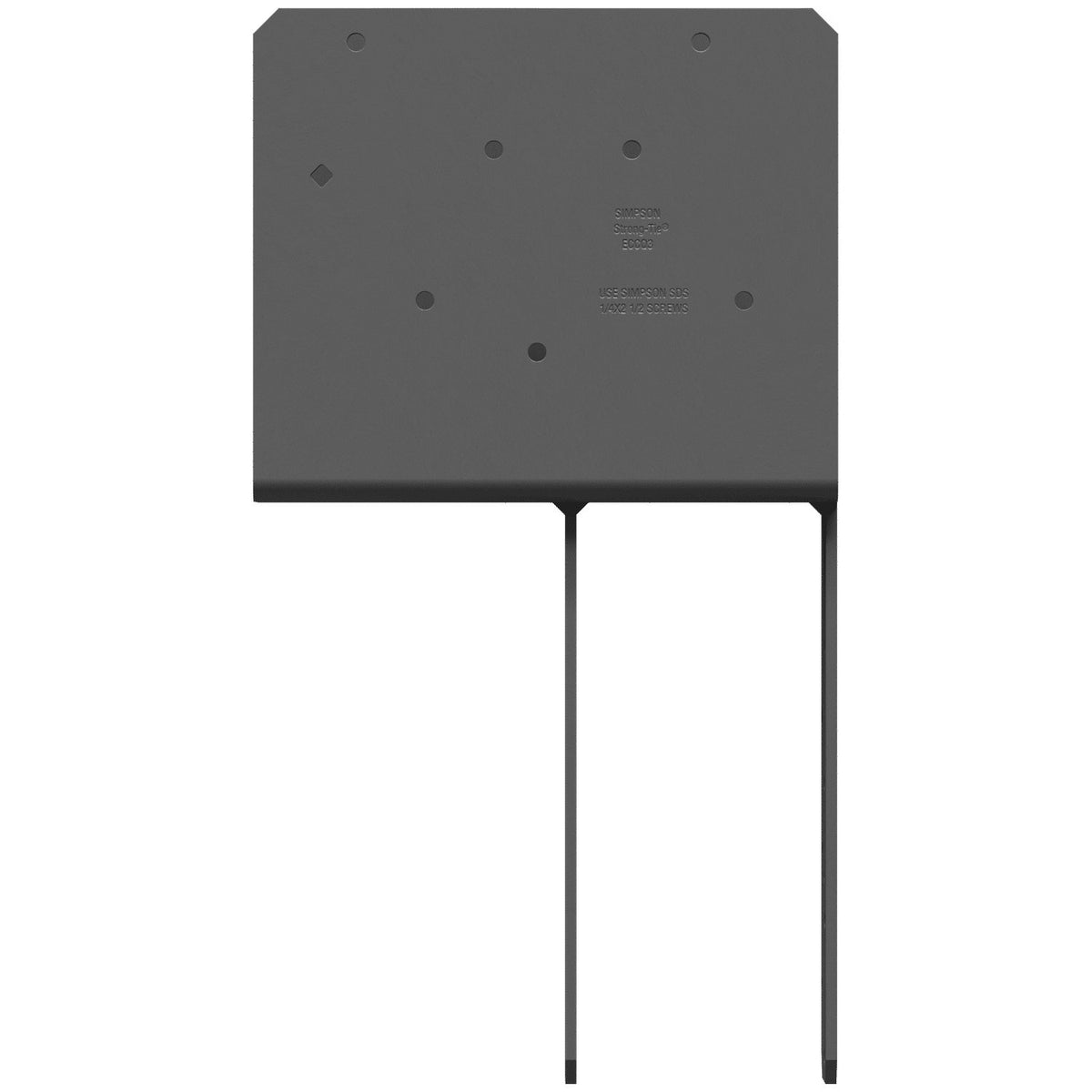 Simpson ECCQ3-4SDS2.5 End Column Cap 3-1/8 in. Beam 4x Post 7-Ga Steel w/SDS Screws
