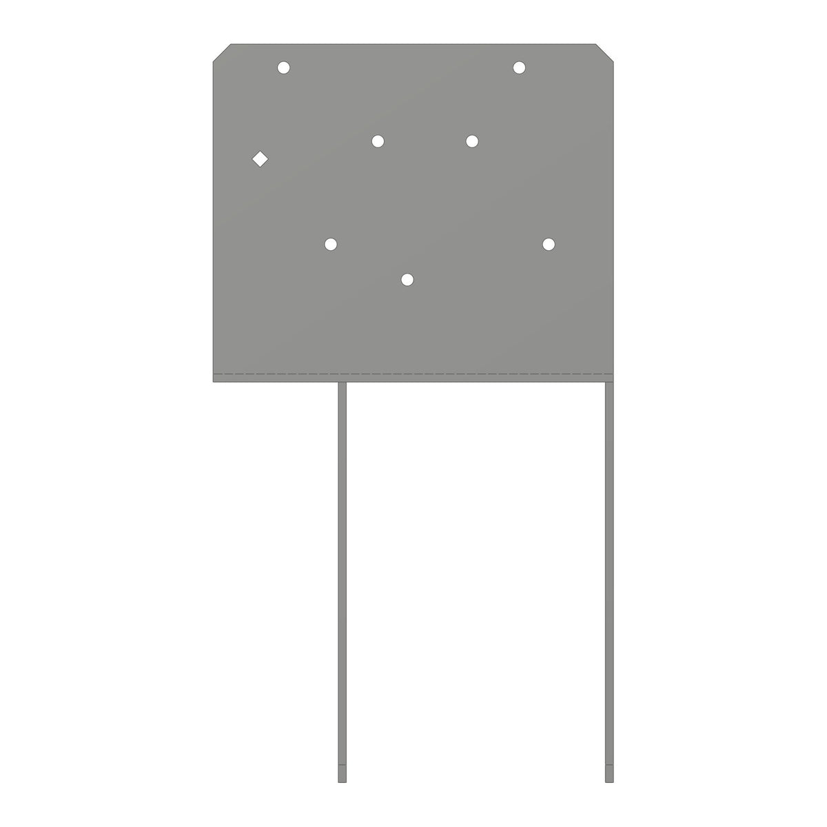 Simpson ECCQ3-6SS-SDS2.5 Stainless End Column Cap 3-1/8 in Beam 6x Post w/SDS Screws