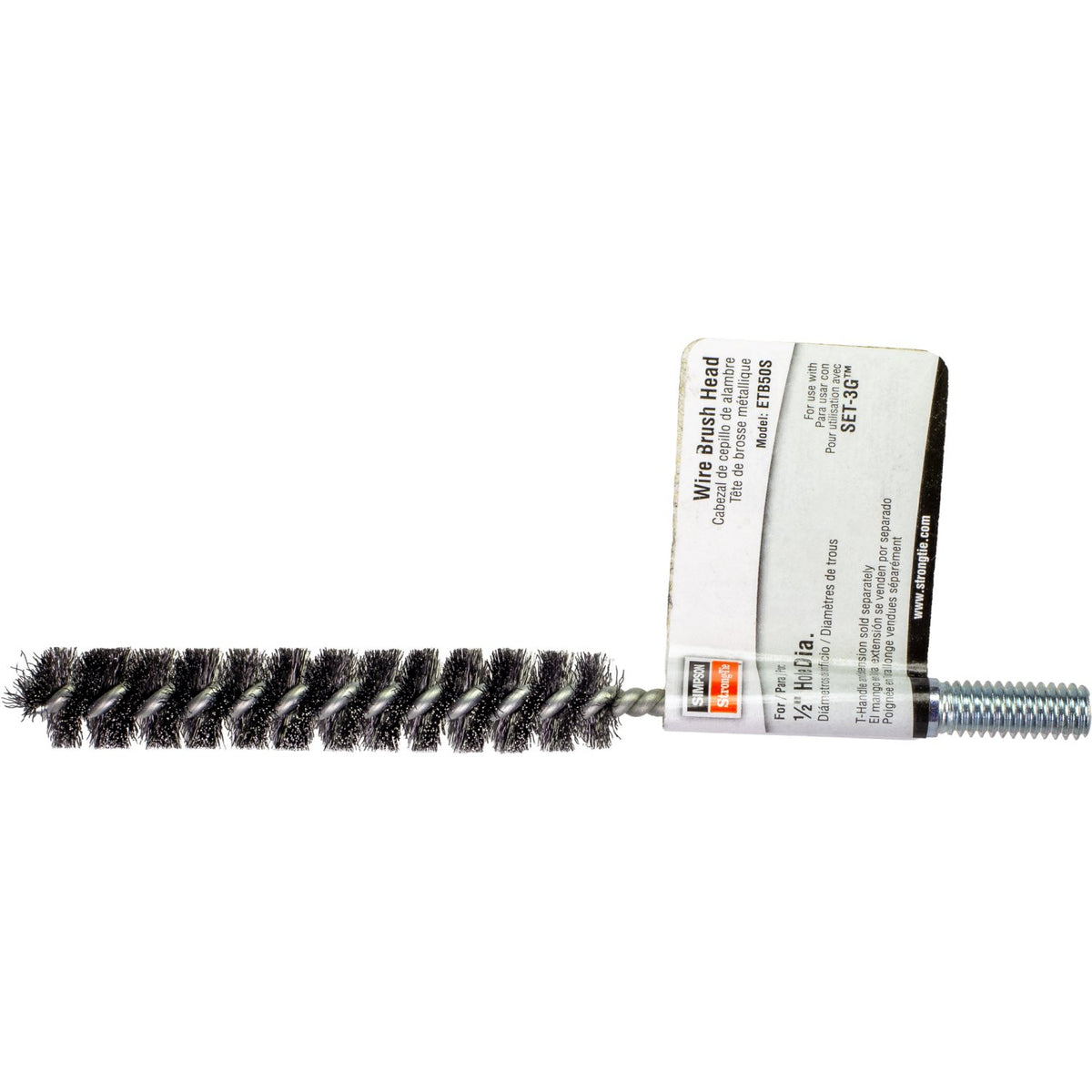 Simpson 1/2" Dia. Hole-Cleaning Wire Brush Head for SET-3G (ETB50S)