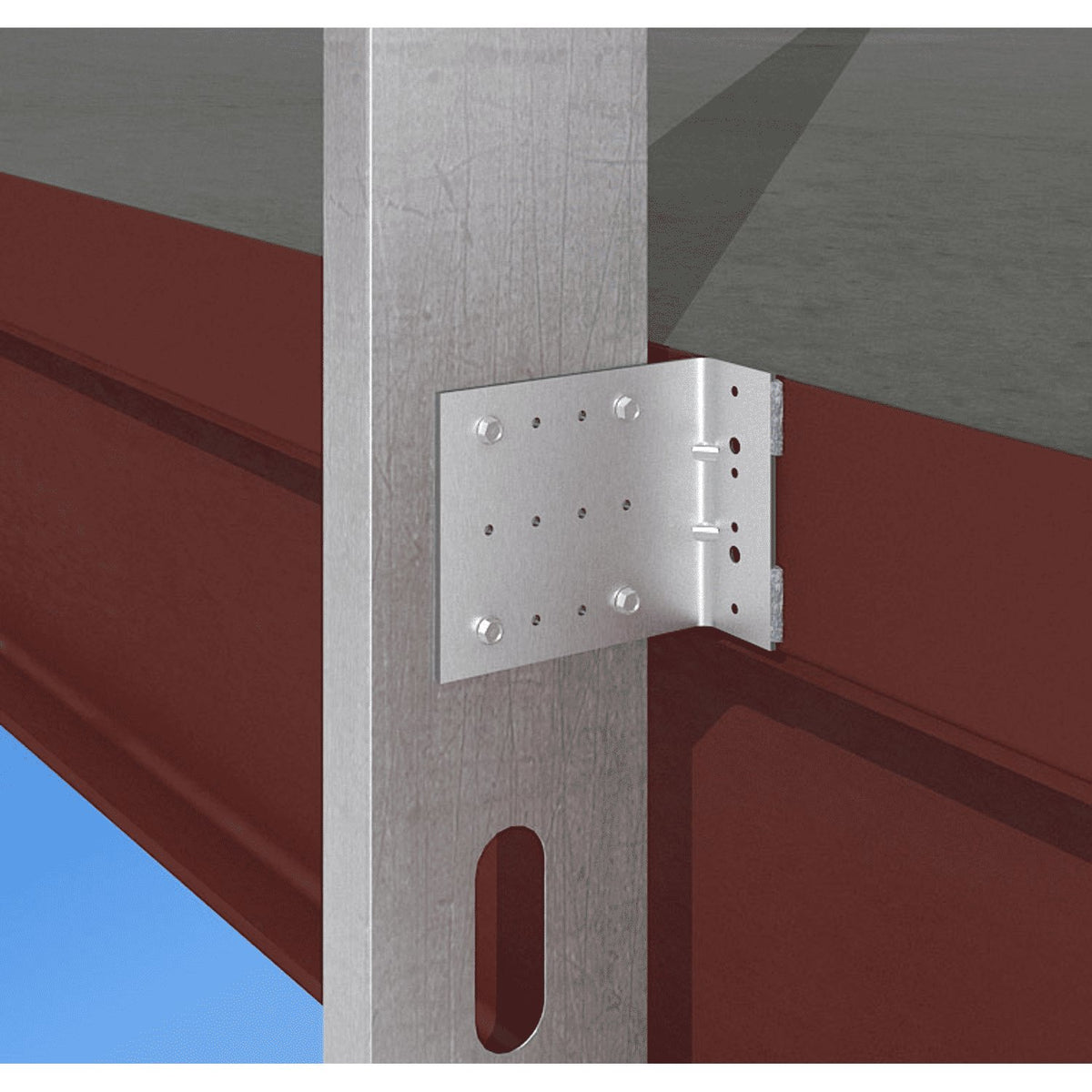 Simpson FC62-5/118-R25 Fixed-Clip Bypass Framing Connector 2x6x5 in 10-Ga G90 Galvanized 25-Pack