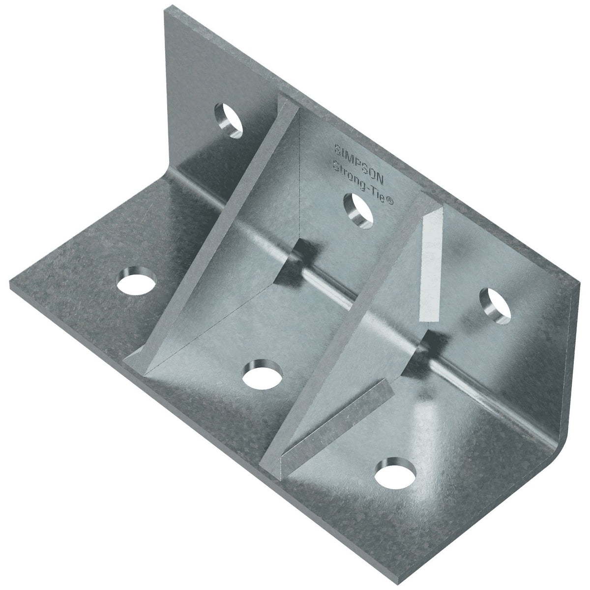 Metal corner brace on a white background