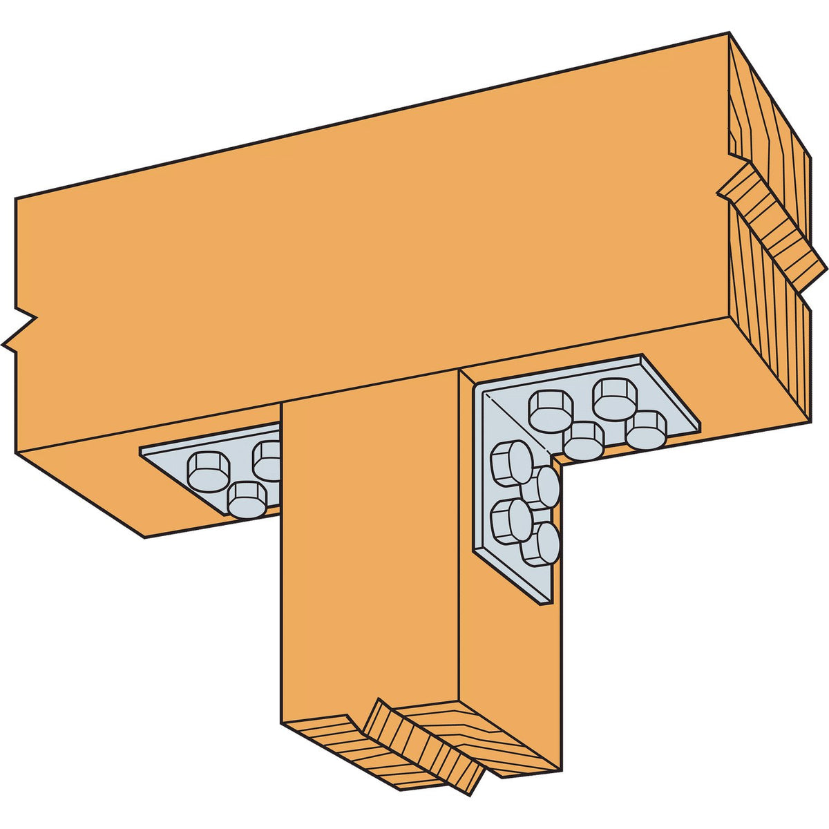 Simpson Heavy L-Shaped Angle 5x5 w/5/8 Inch Bolt Holes HDG HL55HDG-5/8