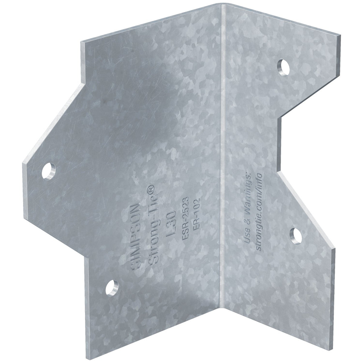 Simpson L30 3" Reinforcing L Angle, Galvanized