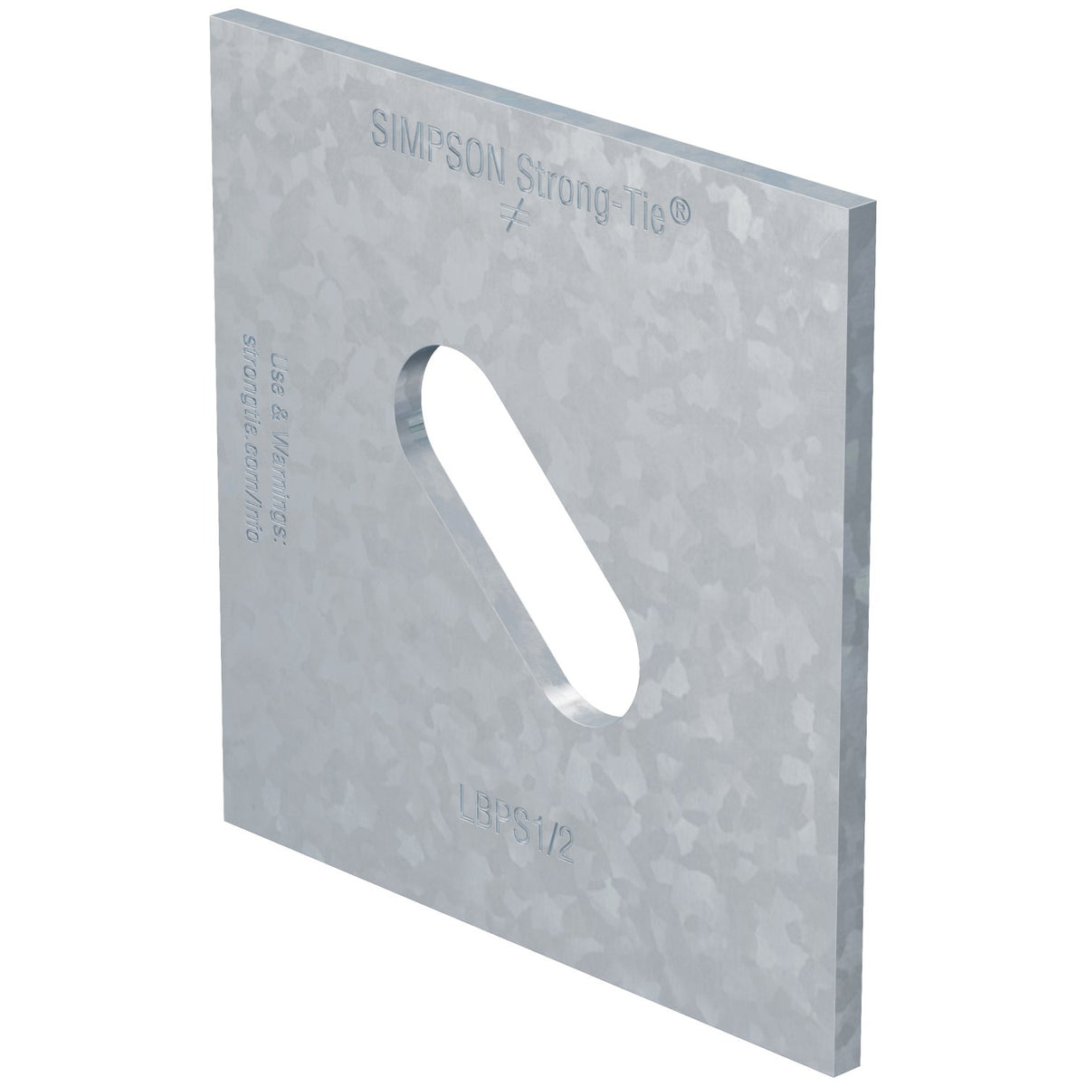 Simpson 3 x 3 Slotted Bearing Plate with 1/2" Bolt Dia. LBPS 1/2