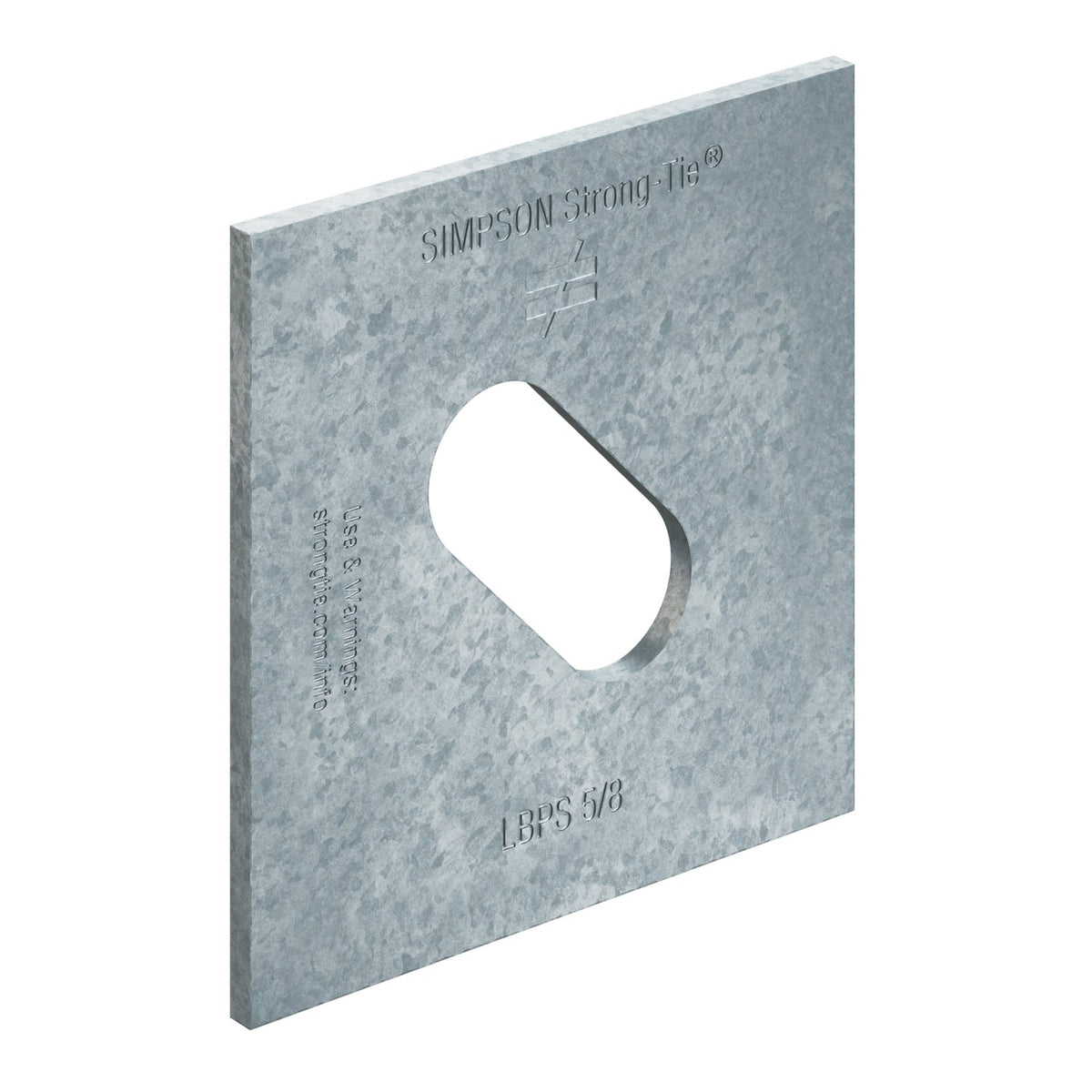 Simpson 3 x 3 Slotted Bearing Plate with 5/8" Bolt Dia. LBPS 5/8