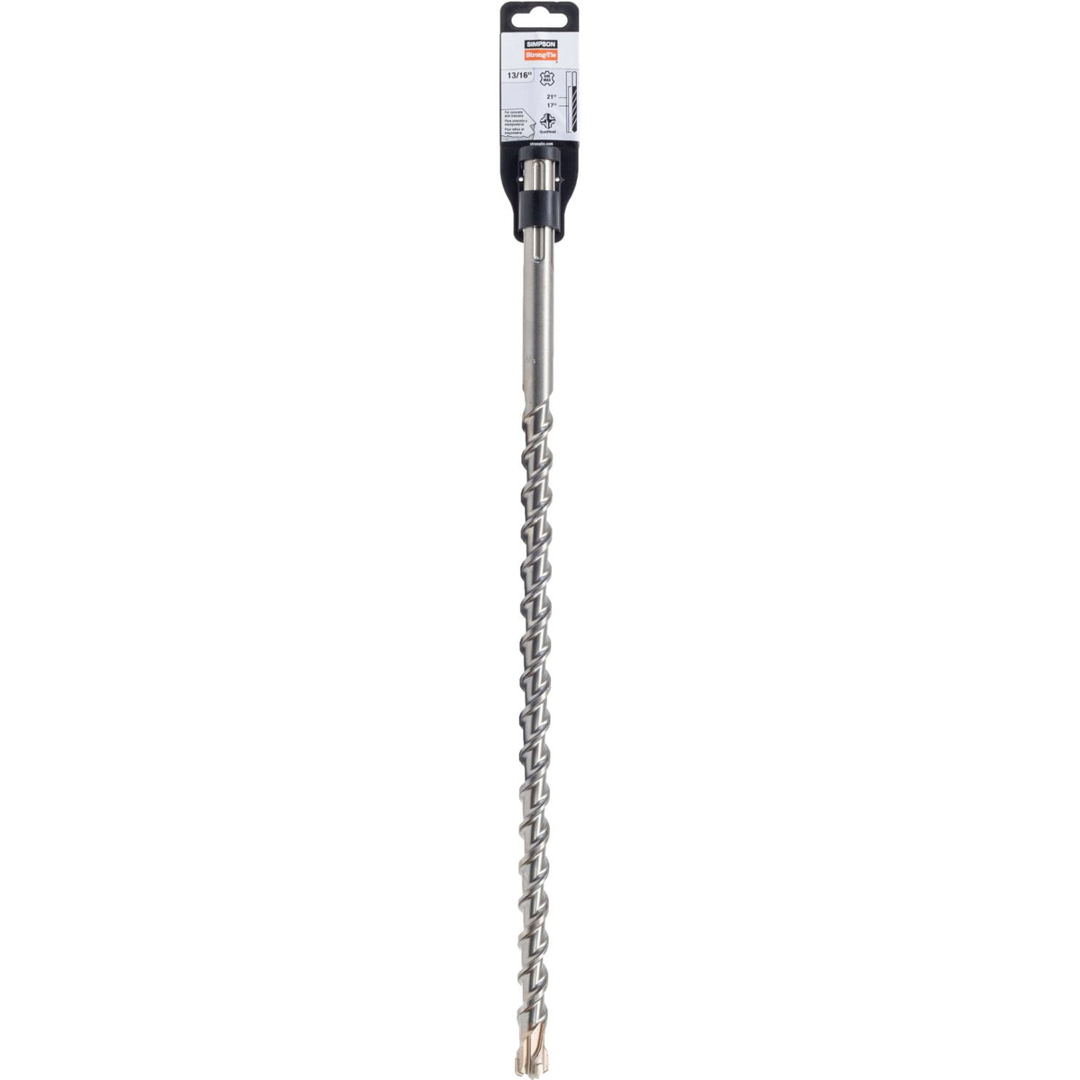 Simpson 13/16 in. x 21 in. SDS-Max Quad Head Carbide Drill Bit MDMX08121Q for Rotary Hammers