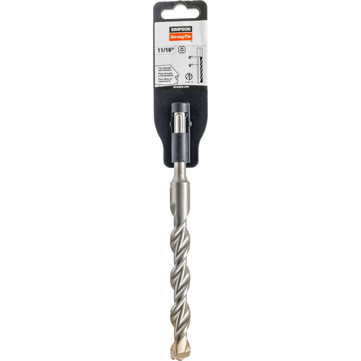 Simpson SDS-Plus Drill Bit 11/16 in. x 8 in. 2-Cutter Head Carbide-Tipped MDPL06808