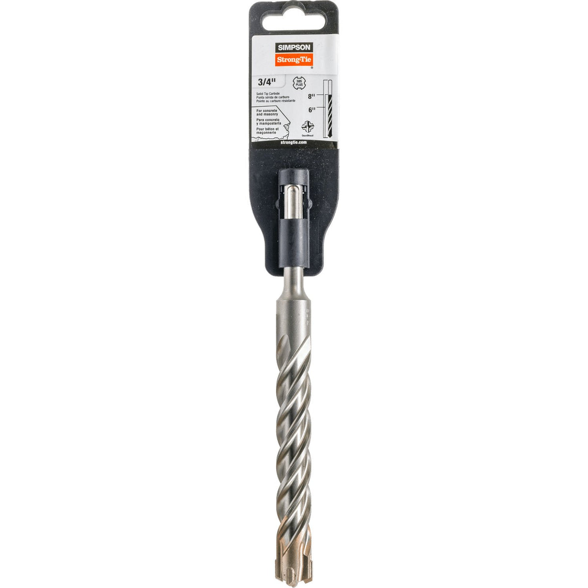 Simpson 3/4 in. x 8 in. SDS-Plus Quad Head Carbide Drill Bit MDPL07508Q