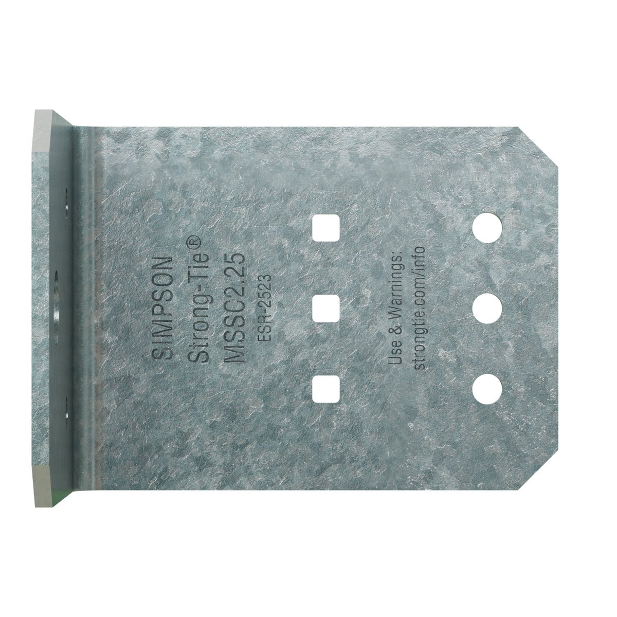 Simpson MSSC2.25-R90 Steel Stud Clip 2-1/4 in. 12-Ga G90 Galvanized CFS Connector 90-Pack