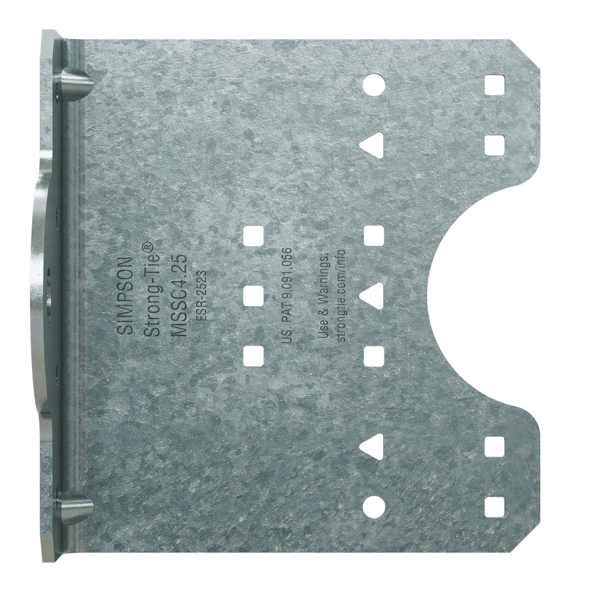 Simpson MSSC4.25-R50 Steel-Stud Clip 4-1/4 in. 12-Ga Galvanized CFS Connector 50-Pack