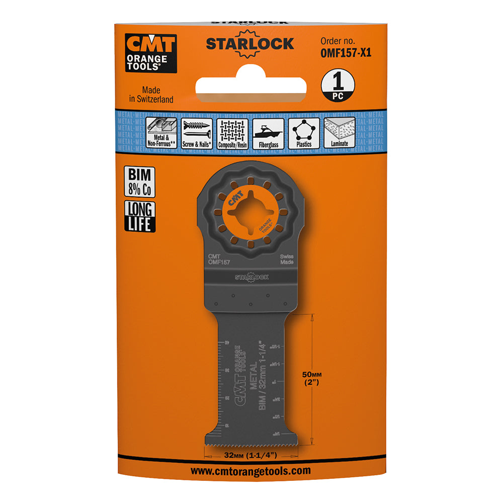 CMT OMF157-X1 1-3/16" Plunge Cut Blade for Metal BIM Starlock (1-Pc)