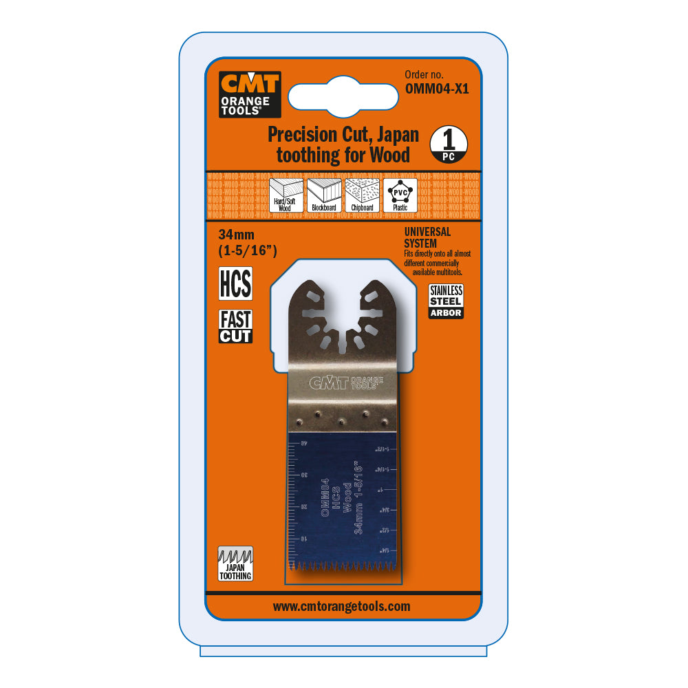 CMT OMM04-X1 1-5/16" Precision Cut Blade Japanese Toothing HCS (1-Pc)