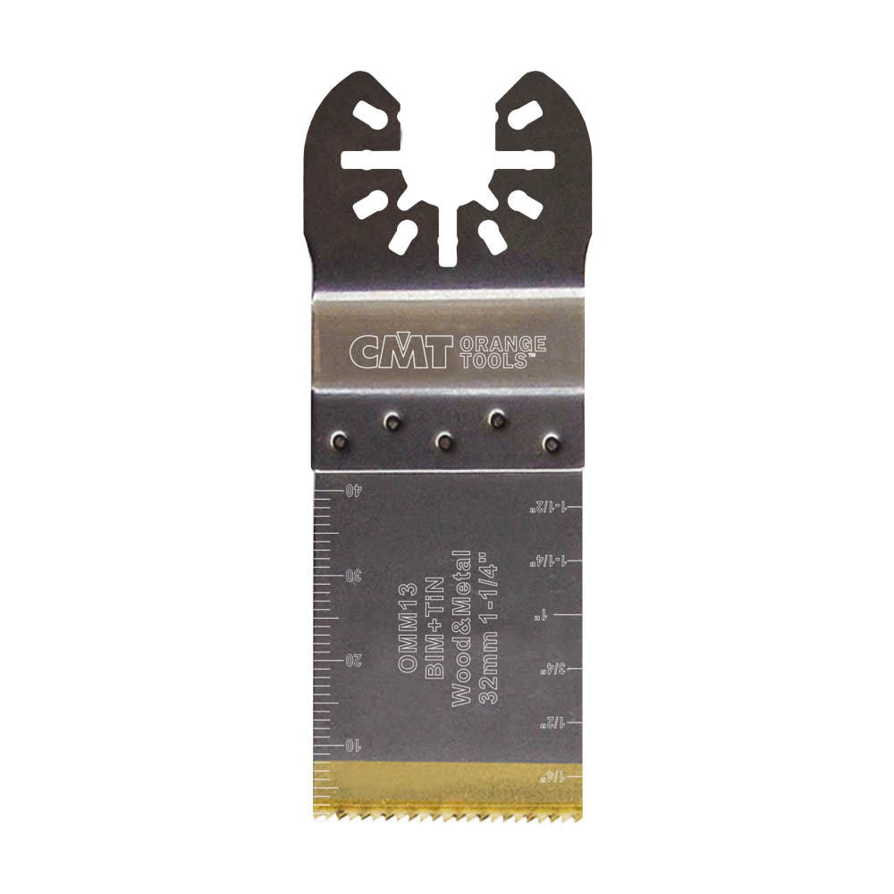 CMT OMM13-X5 1-5/16" Plunge & Flush-Cut Blade for Wood & Metal BIM+TIN (5-Pc)