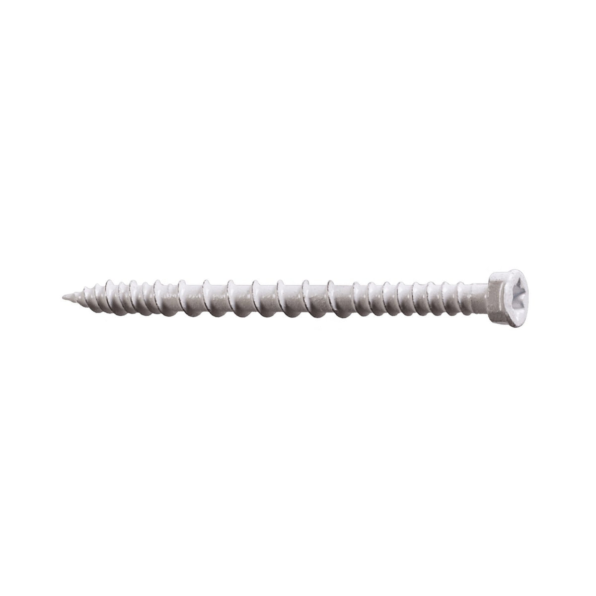 Drill and screws on a concrete floor with a white door frame in the background