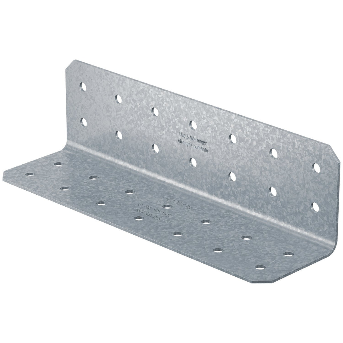 Simpson RCA227/97 Rigid Connector Angle 2x2x7 in 12-Ga G90 Galvanized Steel 40-Pack