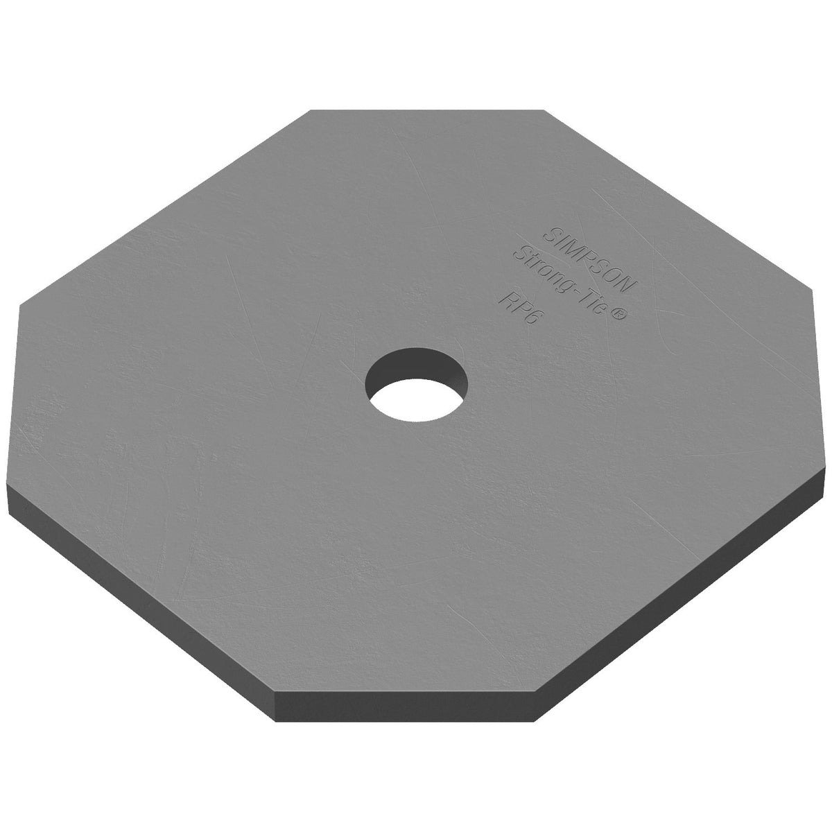Simpson RP6HDG Steel Retrofit Plate Hot-Dip Galvanized 6X5-3/4, 3/8" Dia.