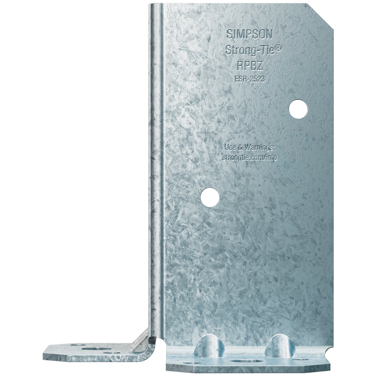 Simpson Retrofit Post Base for Double 2x4, ZMAX RPBZ