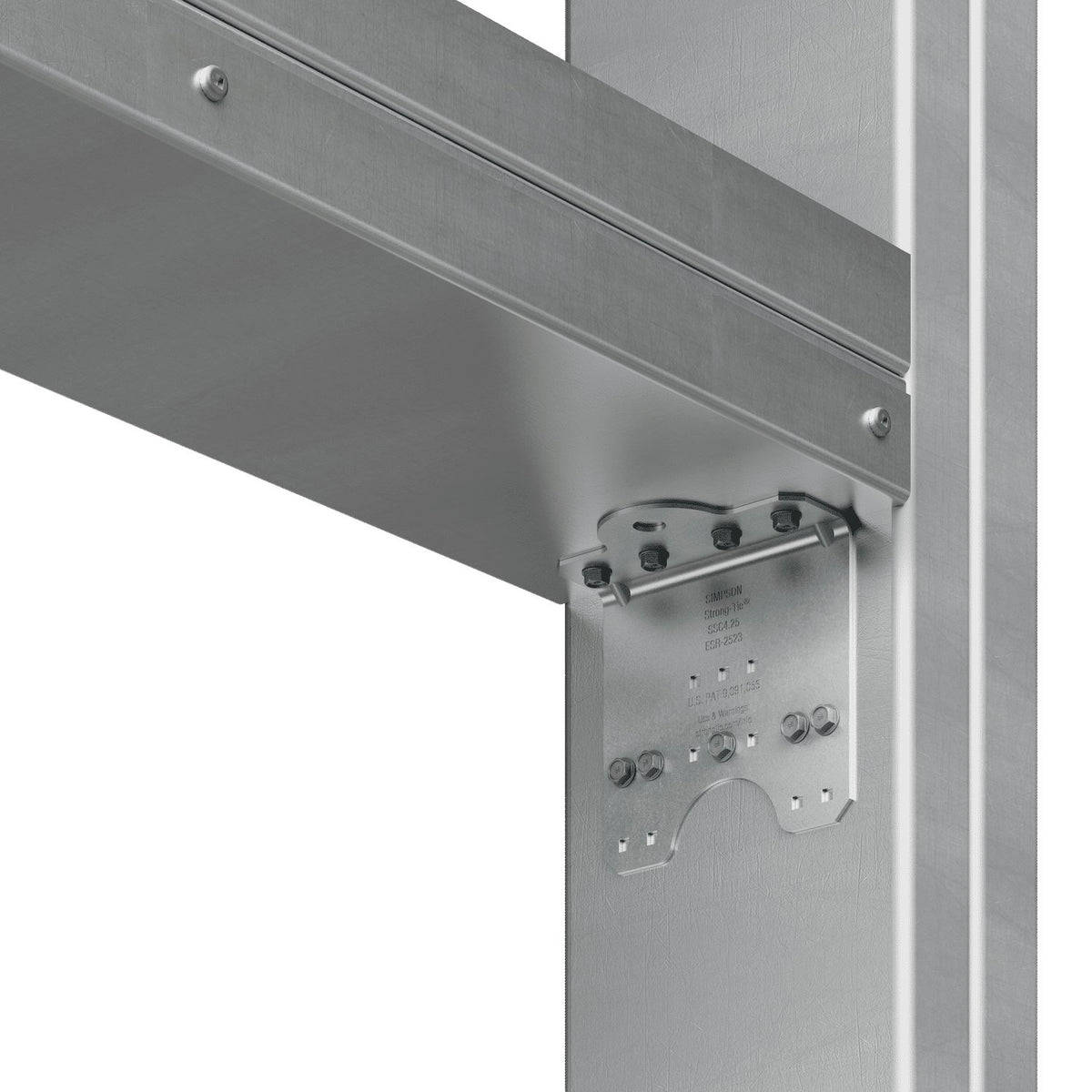 Simpson SSC4.25-R50 Steel Stud Clip 4-1/4 in 14-Ga Galvanized Cold-Formed Steel Connector 50-Pack