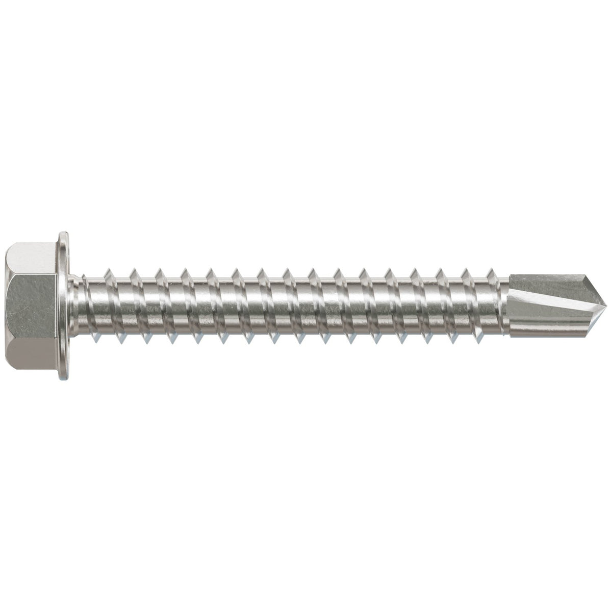 Simpson #12 x 1-1/2" Self-Drilling Hex-Washer Head Screw, 316 Stainless Steel