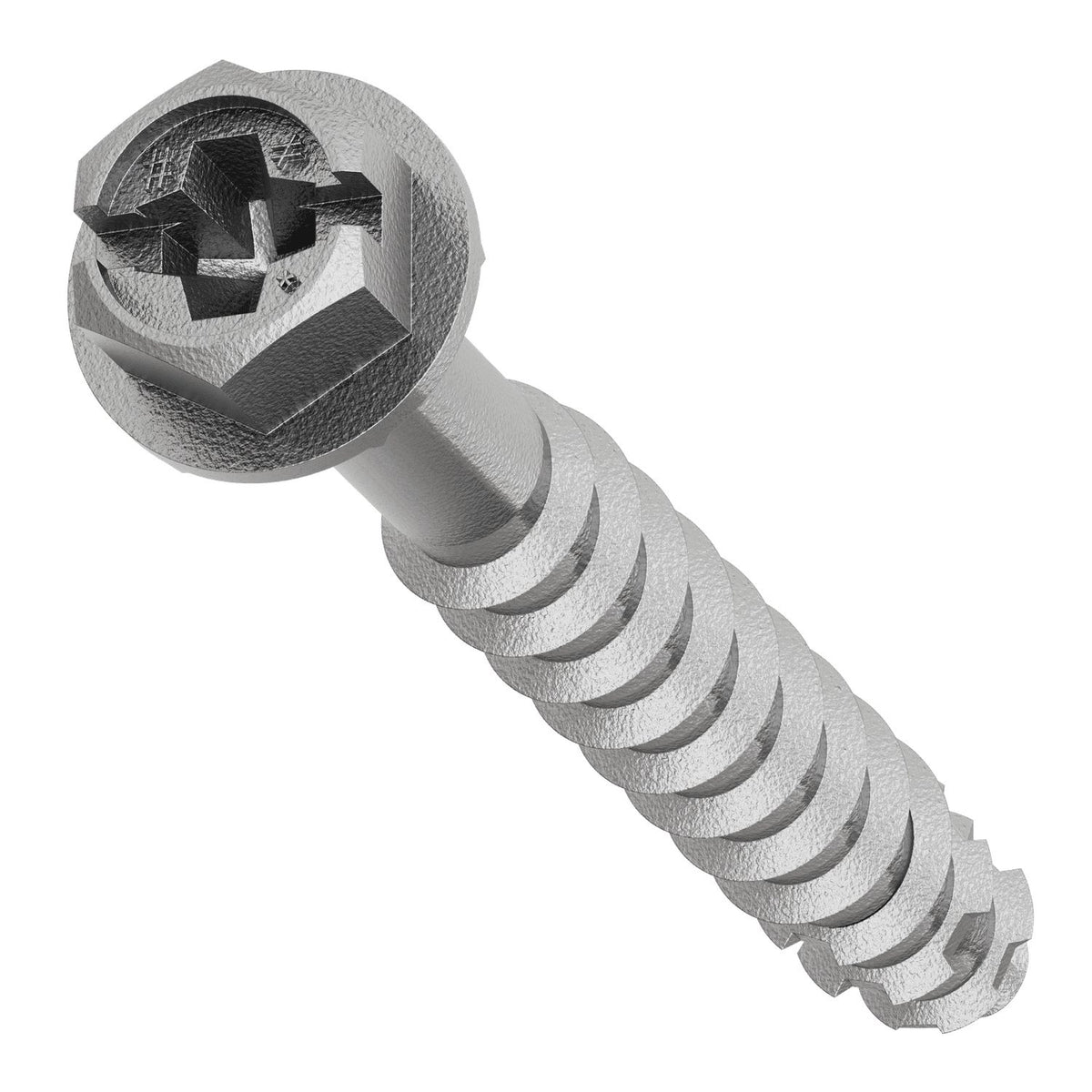Simpson Titen Turbo - 1/4 in. x 2-1/4 in. 316 Stainless-Steel Hex-Head Concrete and Masonry Screw