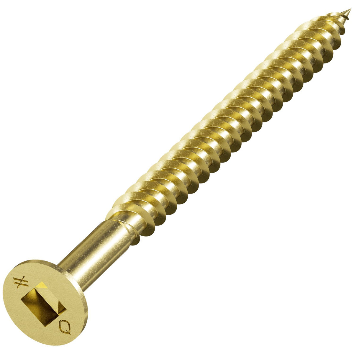 Simpson WSCT212S Collated Roofing Tile Screw #8 x 2-1/2 in. Flat Head #3 Sq Twin Thread 1500-Pk