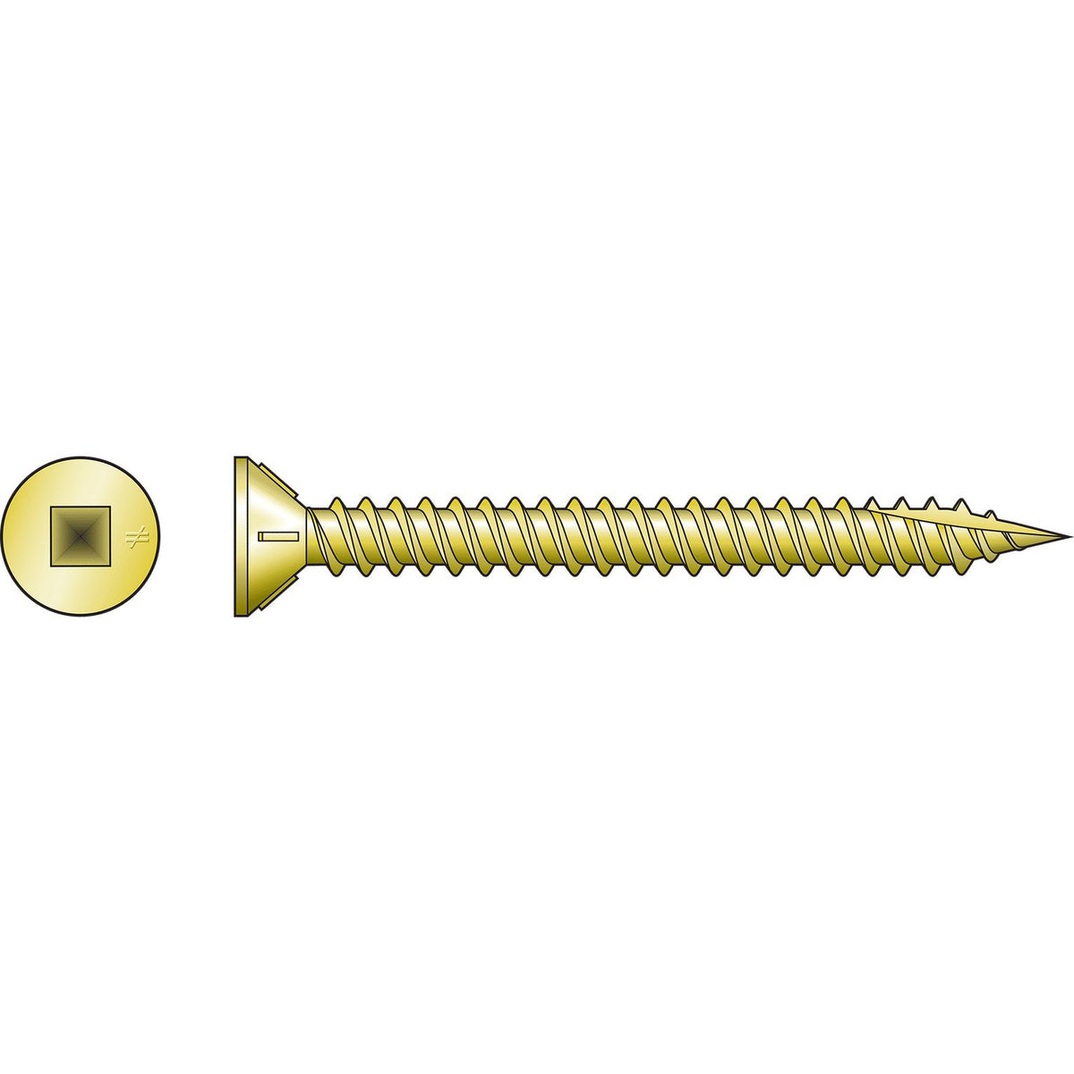 Simpson #8 x 1-3/4 in Collated Wood-to-CFS Aluminum Screw Yellow Zinc 2000 Pk WSF134LRVS