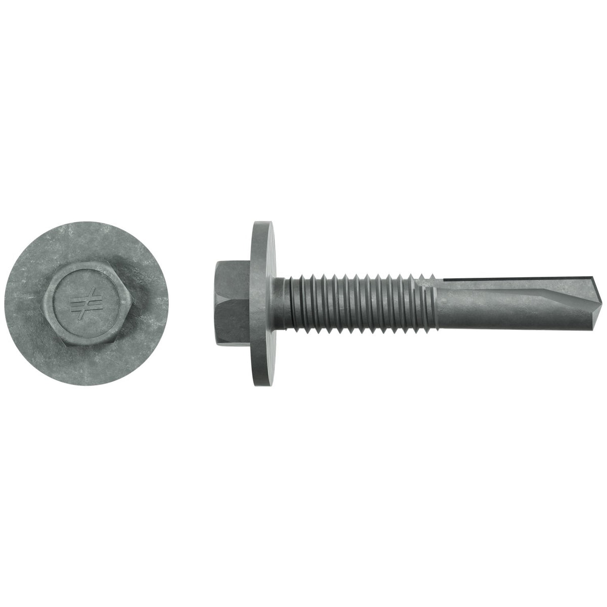 Simpson XL Large-Head Metal Screw #12 x 1-1/4 in. 5/16 Hex Washer Head Collated 1000-Pk